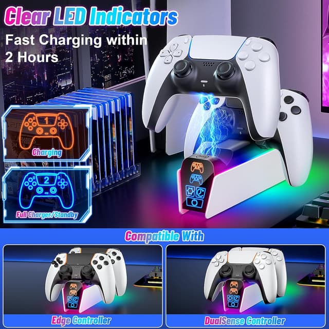 Thumbnail 5 de Fenolical PS5 Charging Station with timer