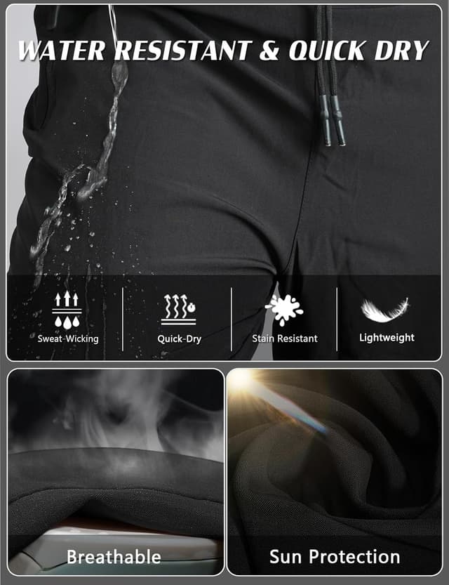 Detalle 2 de Men's Elastic Waist Hiking Pants Quick-Dry 1️⃣