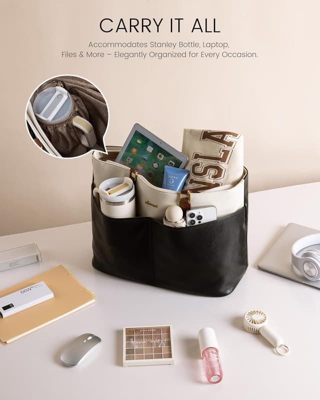 Detalle de LOVEVOOK Tote grande da donna con porta PC e 11 scomparti