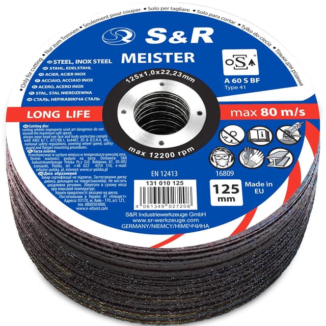 Imagen de S&R Disque à tronçonner 125 pour métal en OfertitasTOP