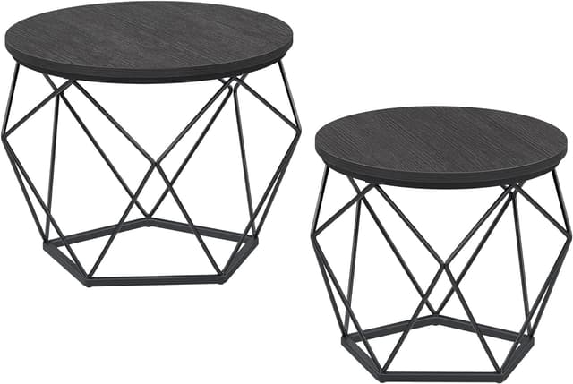 Imagen de VASAGLE LET040B22 Tables basses rondes 2 pièces en OfertitasTOP