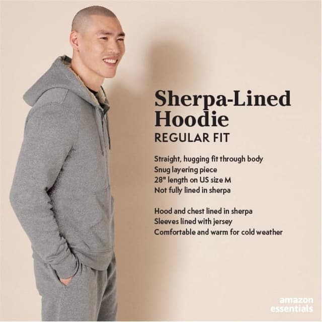 Detalle 2 de Amazon Essentials Sherpa Hoodie 235 gsm