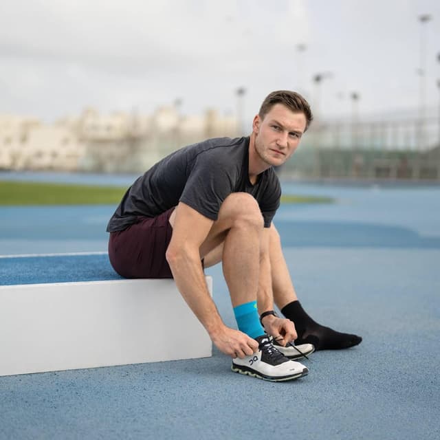 Detalle de BAUERFEIND „Sports Compression Ankle Support“ Sprunggelenkbandage – unisex, links & rechts, Größe M