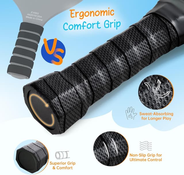 Detalle de U&C Planet Beachball Set Paddle-Ball Spiel mit Holzschlägern – Set für Strand & Garten