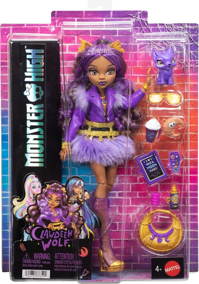 Thumbnail 5 de Monster High Clawdeen Wolf Doll in Purple Moto Jacket