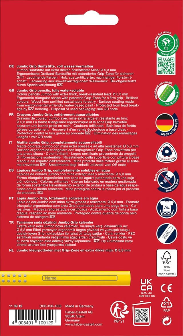 Thumbnail 1 de Faber‑Castell 110912 Jumbo Grip Buntstifte 12er