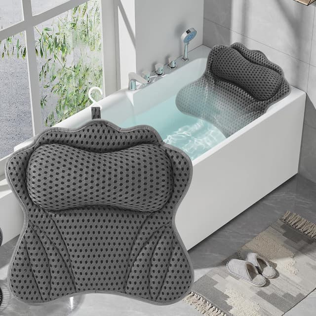 Detalle de Coussin de baignoire adulte avec technologie 4D Air Mesh et 6 ventouses antidérapantes