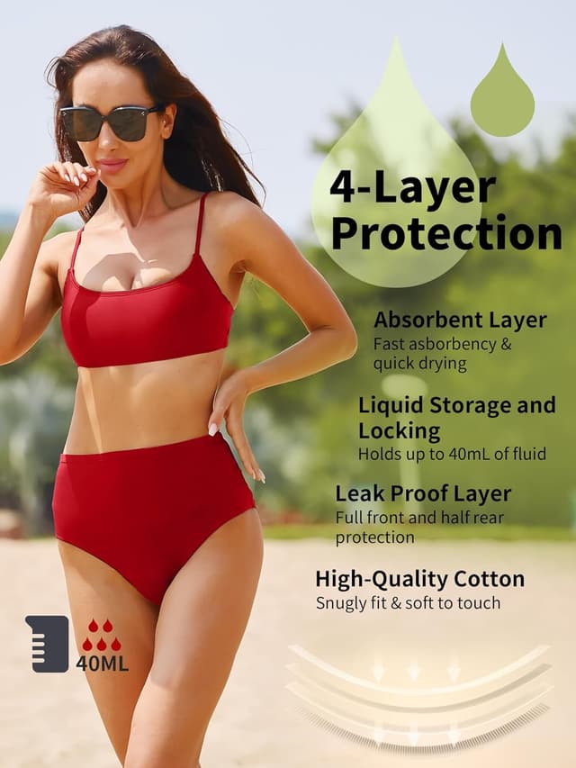 Detalle 2 de Feitycom Period Swimwear High Waisted Bottom