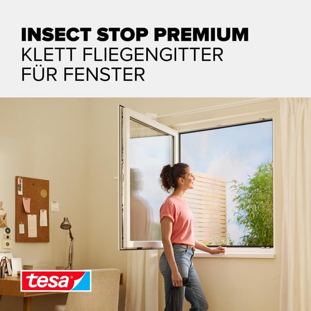Thumbnail 2 de tesa Insect Stop Klett Gitter 100x100 Weiß