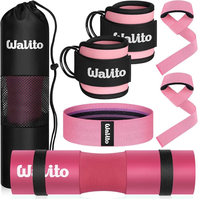 Detalle de WALITO 8-Piece Barbell Pad Set for Hip Thrusts, Squats & Bench Training