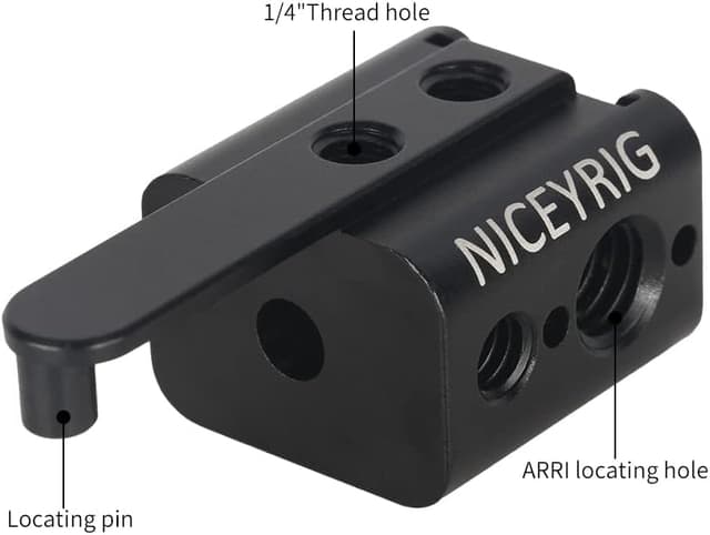 Detalle de NICEYRIG XLR Handle Extension Rig for Sony FX3/FX30 (XLR handle extension, black)