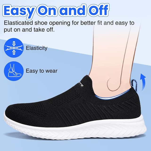 Detalle 2 de Hanani Slip-on Basket unisexe en maille respirante pour running, fitness et marche