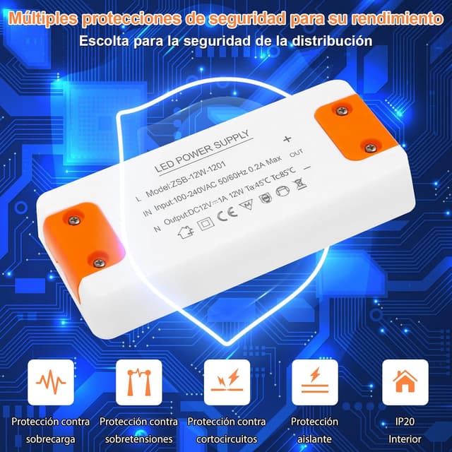 Thumbnail 3 de ZAKVOP Transformador 12V 12W para LED 🔌