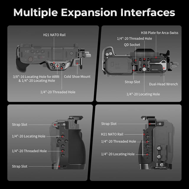 Detalle 2 de SmallRig HawkLock 5904 quick release extension cage for Nikon ZR (Arca plate, handle) – 5904