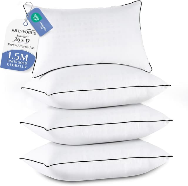 Detalle de JOLLYVOGUE Standard Pillows Set of 4 for sleep