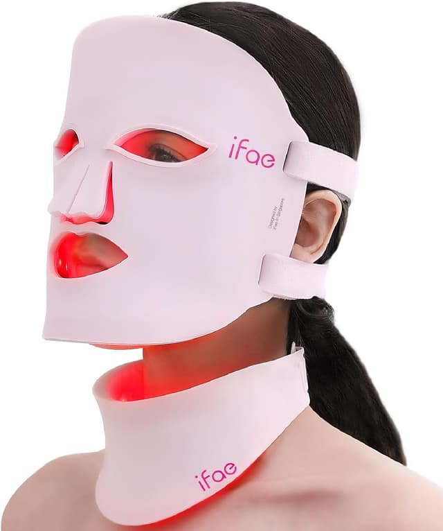 Detalle de Masque LED pour le visage 630 nm & 830 nm en silicone (396 puces) avec minuterie 5/10/15/20