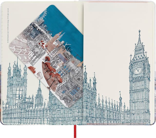 Detalle de Moleskine Carnet Édition Limitée I Am London – couverture rigide, 240 pages blanches, format 13 x 21 cm