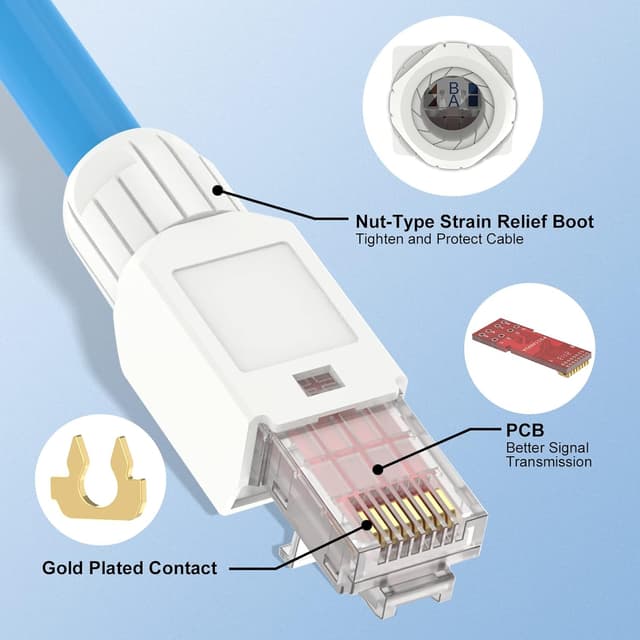 Thumbnail 3 de VCELINK Cat6 RJ45 connectors 23-26 AWG 4 pack