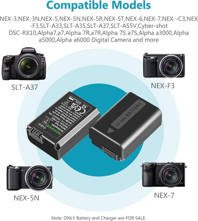 Thumbnail 4 de NEEWER Ersatzakku Set NP-FW50 1100 mAh