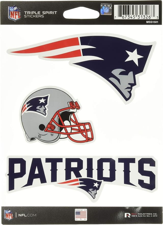 Detalle de NFL Football Triple Spirit Stickers Triple Sticker Sheet (5 x 7-inch) for Team Pride