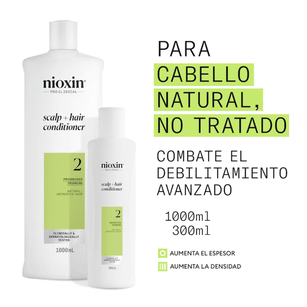 Detalle de Nioxin 2 Acondicionador para Cabello Natural 💧 1000 ml