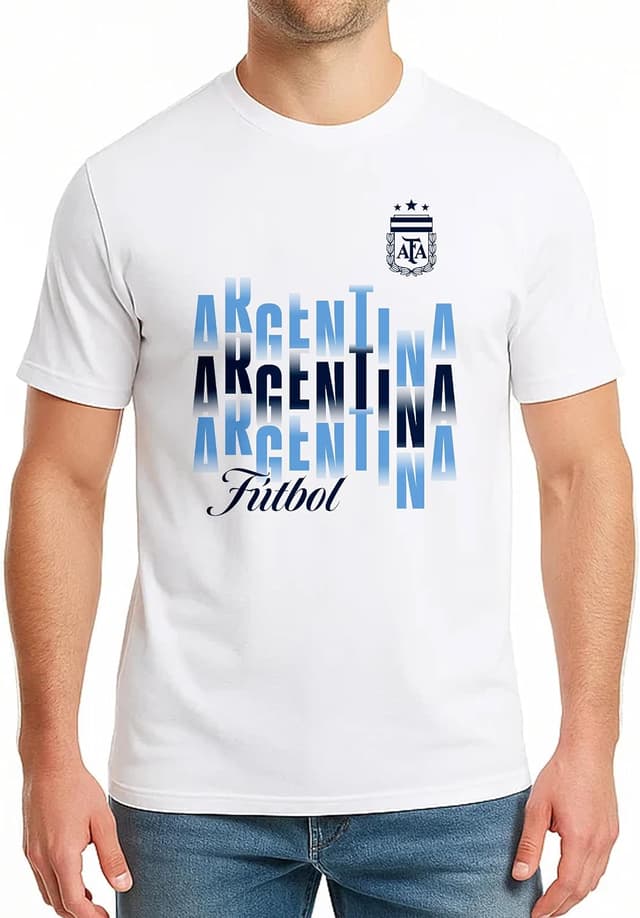 Detalle de Icon Sports Officially Licensed Argentina Football Association Cotton T-Shirt (Unisex)