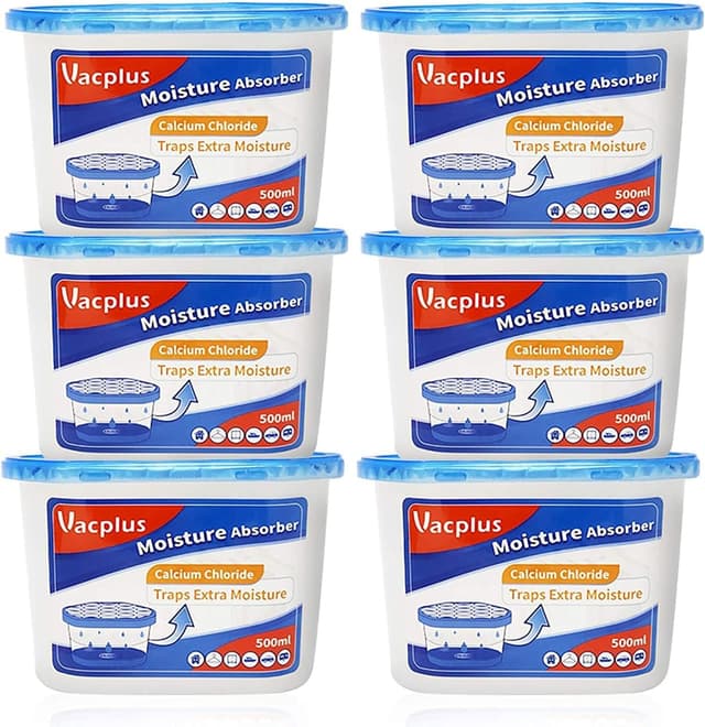 Detalle de Vacplus Moisture Absorbers 6-Pack (Fragrance-Free) Portable Humidity Absorber Boxes, 10.5 oz each