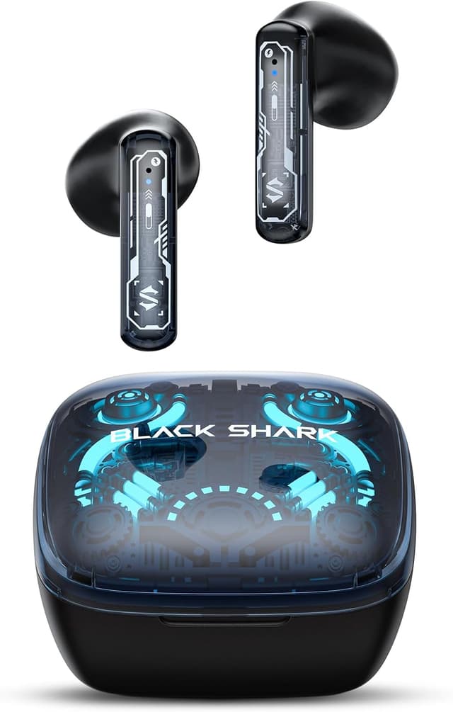 Detalle de Black Shark True Wireless Gaming Earbuds T15 – Bluetooth 5.3, Gaming-/Music-Modus & bis zu 30 Std. Laufzeit