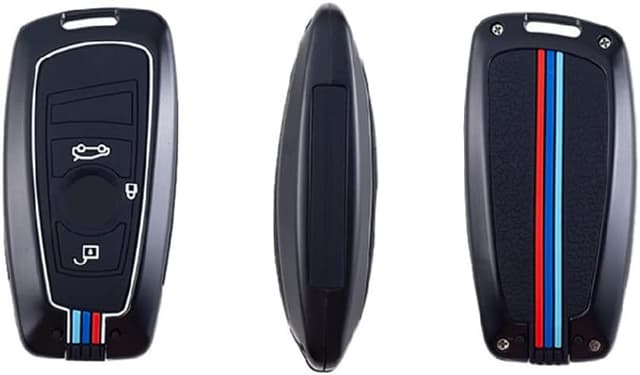 Detalle 2 de OTMIK Autoschlüssel Abdeckung aus Zinklegierung – passend für BMW Schlüssel (schwarze 3 Knöpfe)