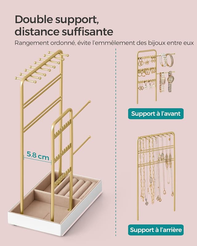 Thumbnail 2 de SONGMICS JJS021A01 Porte-bijoux 24 paires