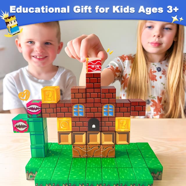 Detalle de Soyee Magnetic Blocks Build Mine Magnet World set (magnetic building toys for ages 5–7)