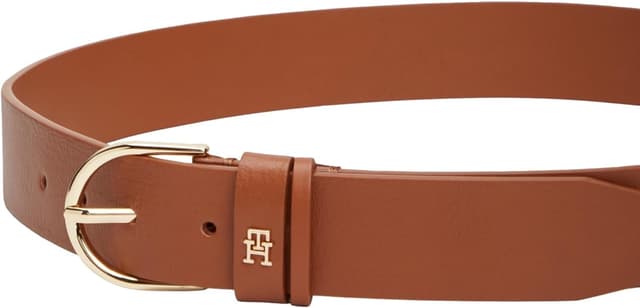 Detalle de Tommy Hilfiger Essential Effortless 3.5 cintura in pelle martellata da donna con fibbia ovale regolabile