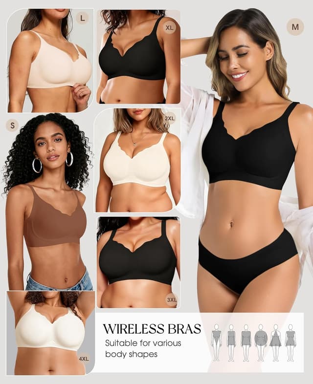 Thumbnail 4 de Vtelor Non Wired Seamless Push Up Bra 🎽