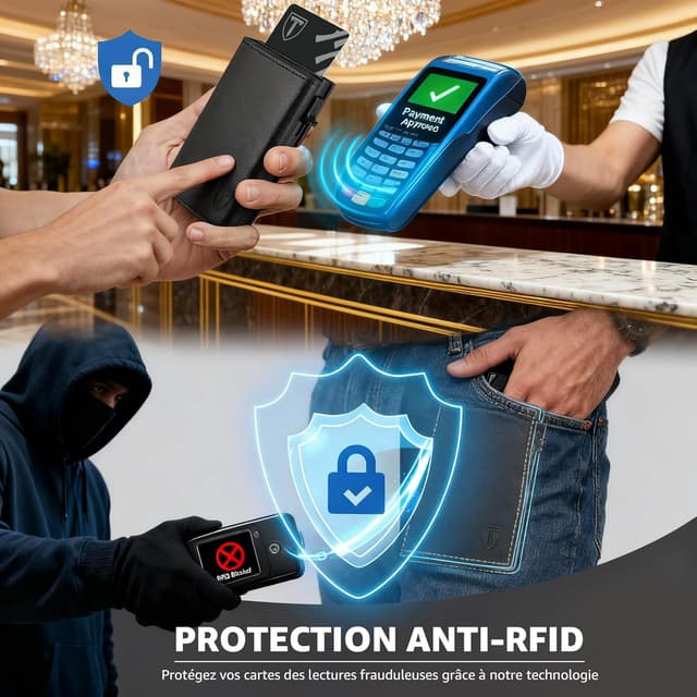 Thumbnail 4 de TENBST Portefeuille homme cuir élégant 👛