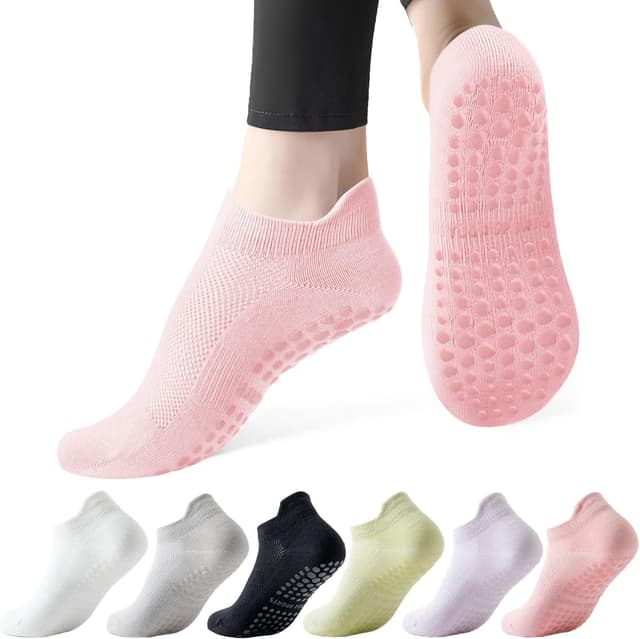 Detalle de Dzpuhuojz Calcetines Pilates antideslizantes 6 pares