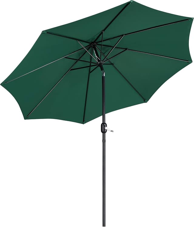 Detalle de Yaheetech Parasol de jardin inclinable 270 cm vert, cadre métal et toile polyester