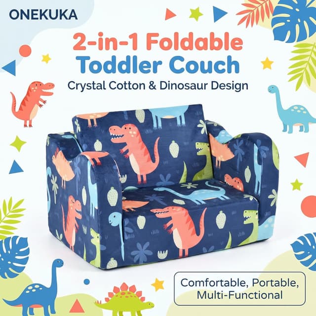 Thumbnail 4 de ONEKUKA Kids Sofa Couch 2-in-1 Toddler Bed 🎄