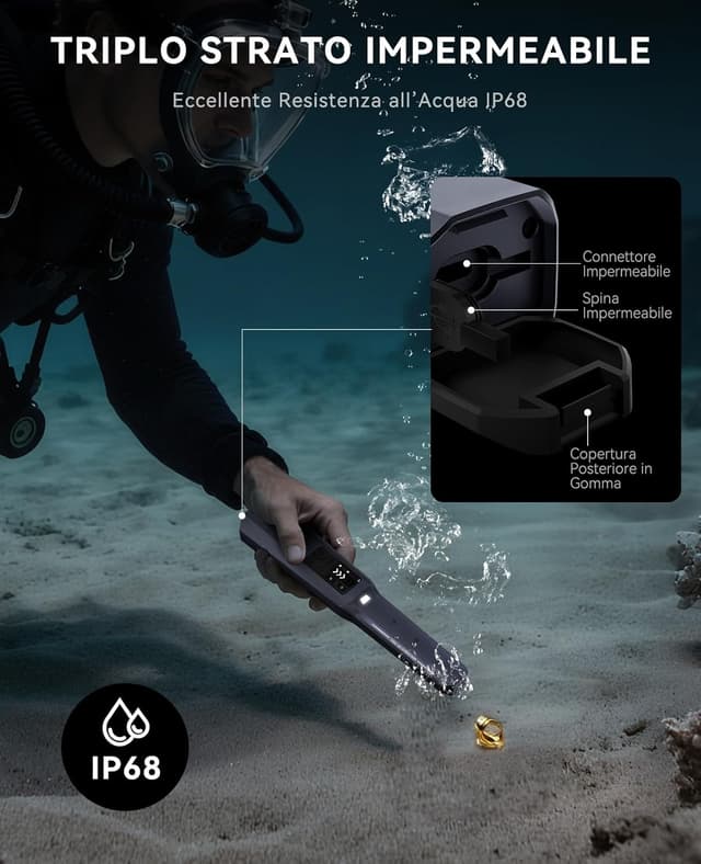 Detalle 2 de SUNPOW Pinpointer metal detector professionale 800 mAh