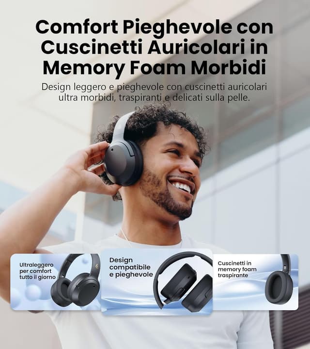 Thumbnail 6 de Edifier W820NB Plus Gen 2: cuffie wireless over-ear con ANC fino a -49 dB, LDAC e batteria fino a 88 ore