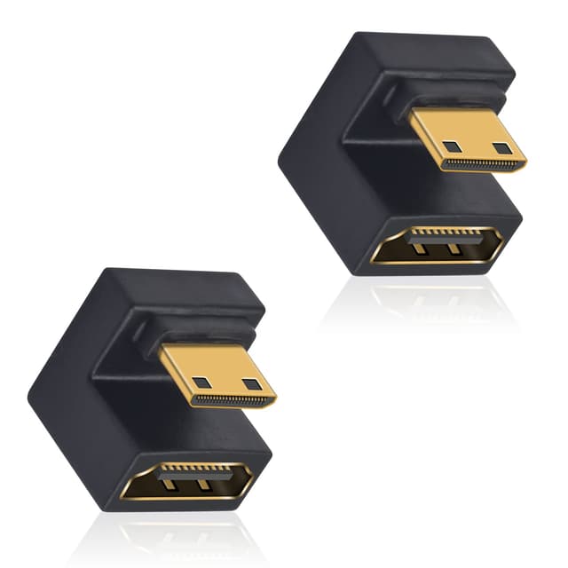 Detalle de Duttek U Shape HDMI to Mini HDMI 8K Adapter (Down Angle) – 8K@60Hz 2 Pack