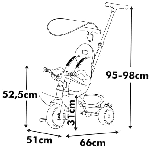 Thumbnail 5 de Smoby Triciclo Baby Balade 3 en 1, asiento ergonómico 🎠