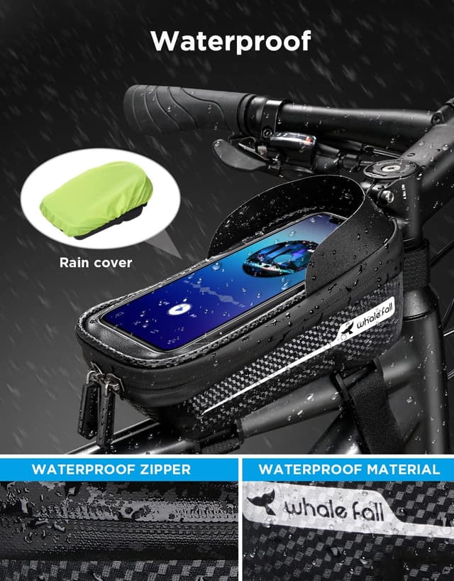 Thumbnail 6 de whale fall Bike Phone Holder Waterproof Top Tube Bag (Phones up to 7") with Hard EVA Case & Touchscreen