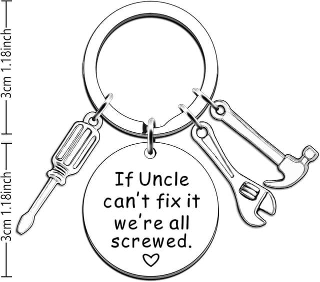 Detalle 2 de JMIMO mechanic uncle keyring gift from a niece or nephew