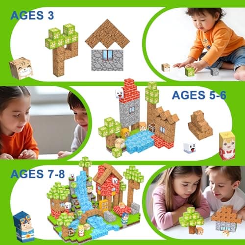 Thumbnail 3 de Crifeton Bloques Magneticos Construccion Niños 100 Piezas 2CM 3+ Magneticas,Juego Magnetic Blocks Tiles Construcción,Juguetes Montessori para Niños4 5 6 7 8 9 10 11 12Regalos de Cumpleaños para Niñas