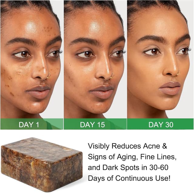 Detalle de African Black Soap Sapone Nero Africano 100g