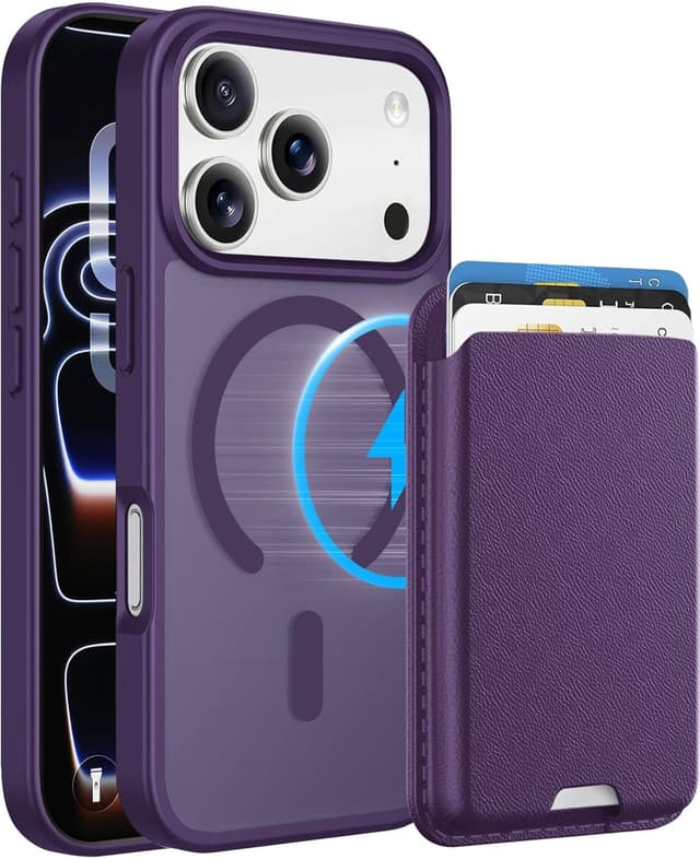 Thumbnail 6 de Ntwinro Magnetic Clear Case with Detachable Wallet for iPhone 17 Pro (MagSafe Compatible)