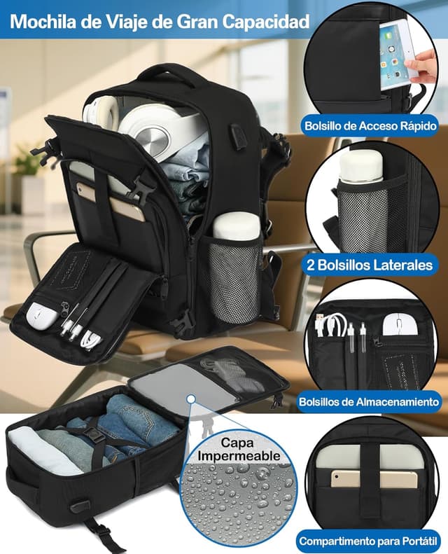 Detalle 2 de KLOSTAIN Mochila Viaje Cabina 20L