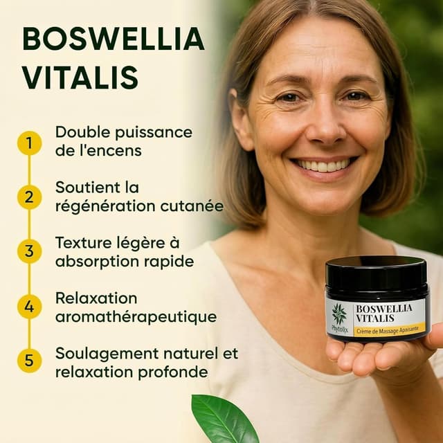 Detalle de Crème d’Encens Extra Forte 100 ml : boswellia serrata & carterii pour massage des articulations