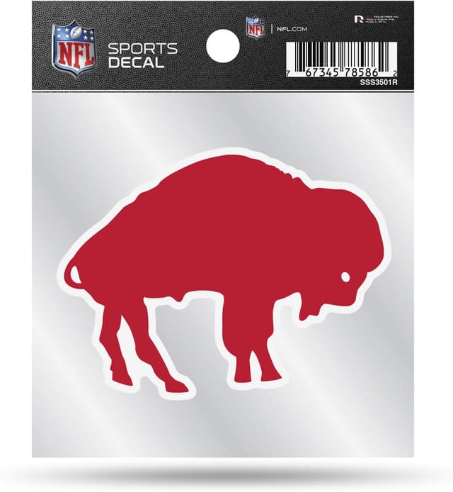 Detalle 2 de Rico Industries NFL Retro 4x4 Decal (unisex) – easy peel-and-stick team logo decal