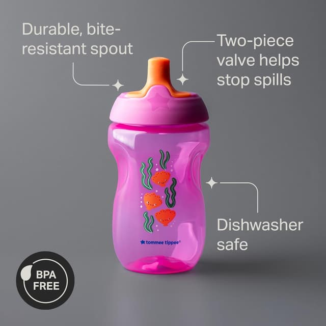 Detalle de Tommee Tippee Sportee 10 oz sippy cup pack of 3